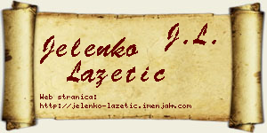 Jelenko Lazetić vizit kartica